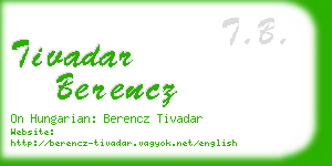 tivadar berencz business card